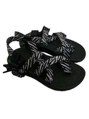 Chaco Z Cloud Women's 6 Black White Athletic Outdoor Sandal Comfort Walking
